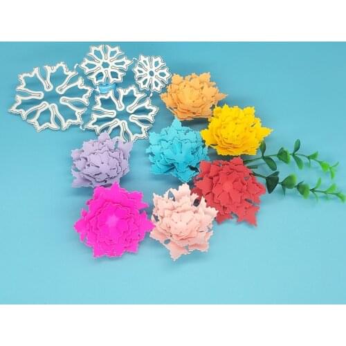 Flowers, 4 in 1, carnation metal cutting mold, scrapbook, photo frame, photo album decoration, DIY, handmade art