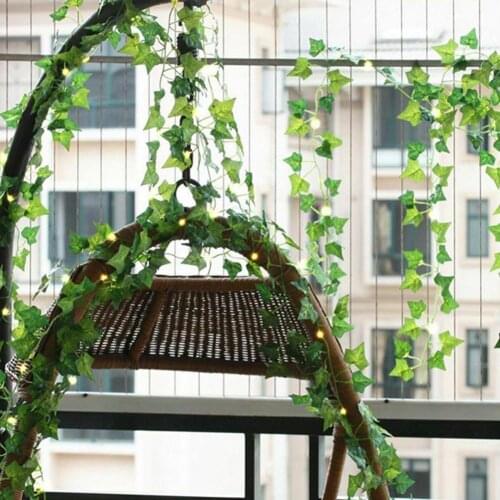 2m Artificial Ivy Vine Rattan Hanging Garland LED Light String Decorative Lamp