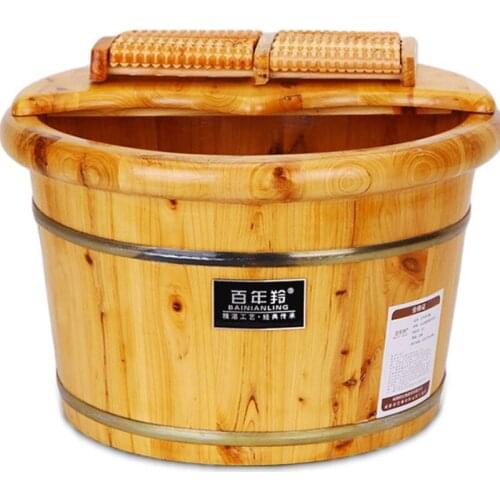 Cedar Foot Bath Barrel Foot Bath Barrel Foot Washing Small Tub Solid Wood Wooden Home Artifact