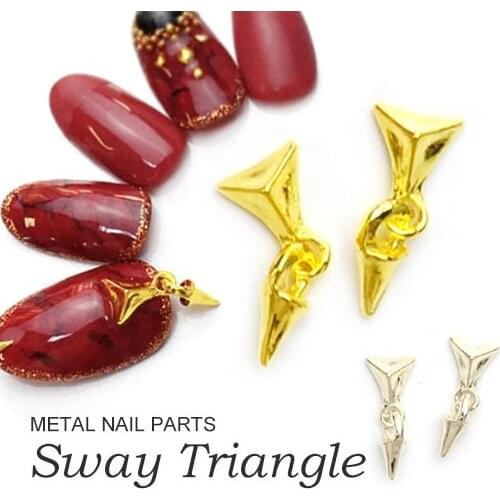 20pcs/pack Japan Korea New Nail Art Alloy Sway Triangle Metal Jewelry Accessories Collections for Women Nail Polish DIY