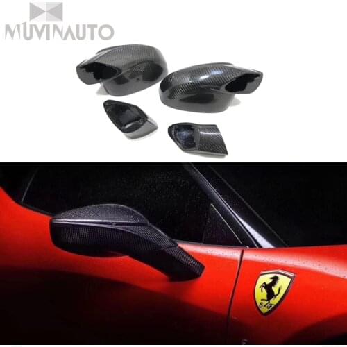 For Ferrari F458 F488 Carbon Fiber Rearview Mirror Shell Reversing Mirror Assembly