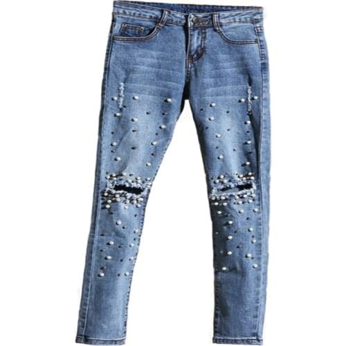 Longqibao Womens Ripped Jeans