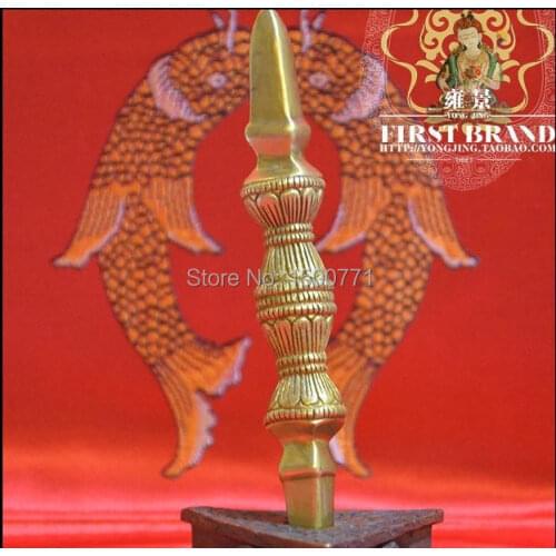 Pure copper Single end Vajra 12.5cm brass instruments used in Tantric Buddhism evil significant repair method