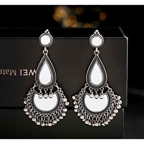 OIQUEI Women's Silver Earrings