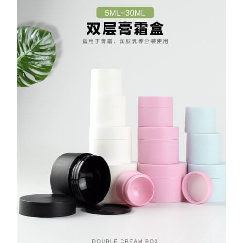 5ml/15ml/20ml/30ml Empty Plastic Clear Cream Cosmetic Jars Makeup Container Lotion Bottle Vials Face Cream Sample Pots