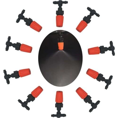 10pcs/lot Garden Mist Cooling System Sprayers Micro Sprinkler Head Single Nozzle Water Spray Set Mist Humidification Set