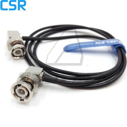 BNC plug to BNC plugs elbow, SDI pigtail. Camera RF coaxial cable, Very soft 50 ohm camera video signal SDI transmission line