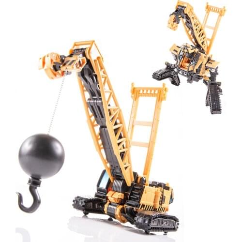 Transformation Robot MT04 MT-04 Oversize Alloy Yellow Iron Arm Hightower Crane Vehicle Movie Devastator Action Figure Toys