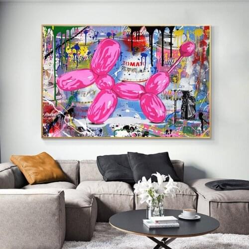 Modern Cartoon Graffiti Art Canvas Painting Abstract Prints and Posters Cuadros Wall Art Picture for Living Room Home Decoration