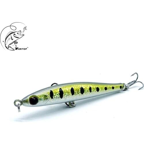 THRITOP Stickbait 75MM 7.5G High Quality Pencil Fishing Lure Hard Bait Sinking Wobblers 3 Colors TP159 Carp Fishing Tackle