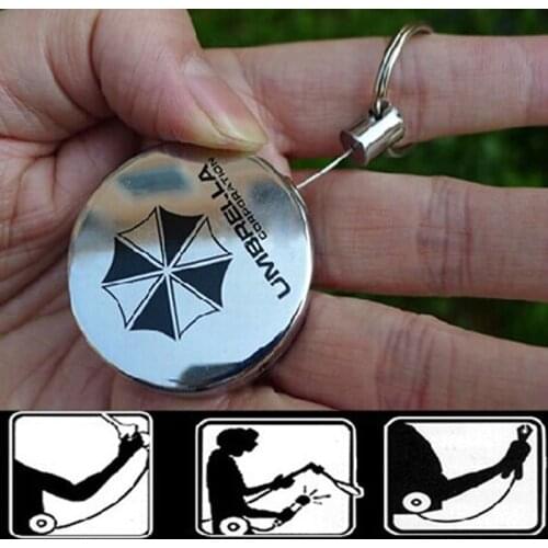 Retractable Pull Badge Reel Zinc Alloy Metal Silver ID Lanyard Name Tag Card Badge Holder Reels Recoll Belt Key Ring Chain Clips