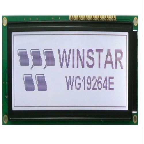 WG19264E-YYH-V#N WINSTAR is a monochrome 192x64 graphic LCD display module ,150x62.5 mm and AA size of 120x40.28 mm