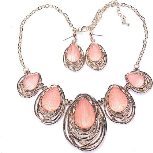 6sets Fashion jewelry sets unique design party gift high quality statement necklace + earring jewelry sets for women 2017