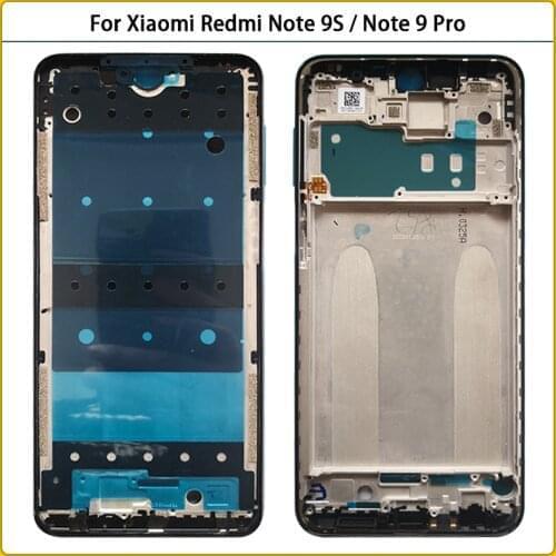 10PCS For Xiaomi Redmi Note 9S Middle Frame LCD Supporting Plate Housing Frame Front Bezel Faceplate Bezel Note 9 Pro Replace