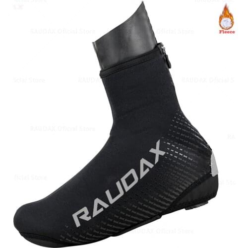 2021 Raudax Winter Fleece Zip Cycling Shoe Cover Sport Man MTB Bike Shoes Cover Bicycle Overshoes Cubre Ciclismo Men Shoe Cover