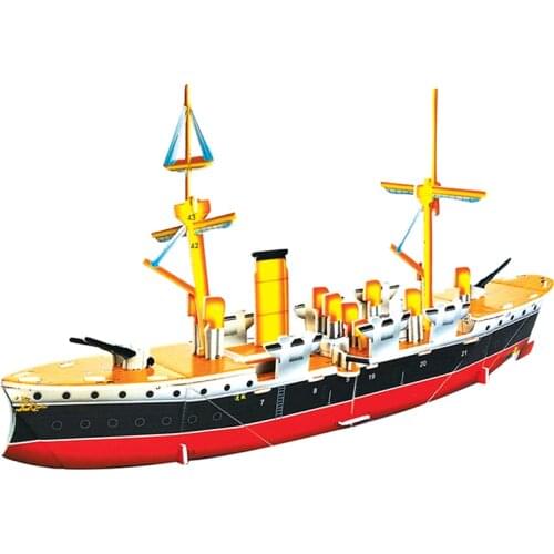 3D Puzzle Safe Foam Model Building Model Building Kits DIY Ship Destroyer Boat Military Toys for Children