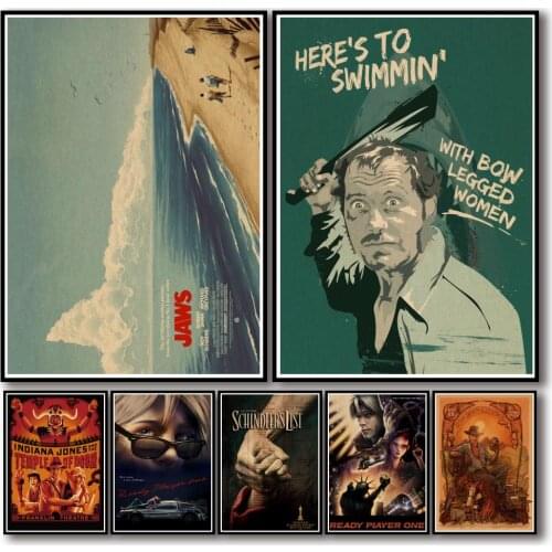 42 Designs Steven Spielberg Movie Kraftpaper Poster HomeDecal Painting Wall Sticker for Coffee House Bar A3 2
