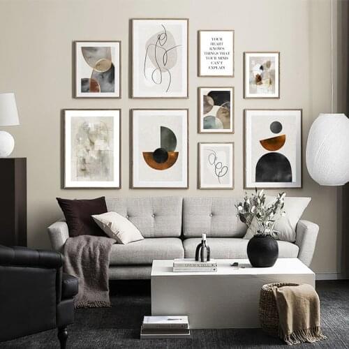 Abstract Geometric Graphic Wall Art Curve Line Art Canvas Painting Nordic Poster Print Picture Living Room Decoration