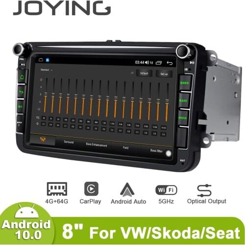 Joying Radio 2 din 8” Head Unit Car Multimedia Player For VW Volkswagen Skoda Seat With Android Auto & Car Stereo Apple CarPlay