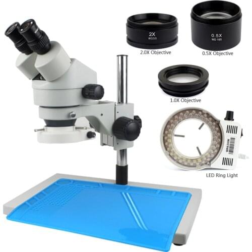 Big Table Zoom Magnification 3.5x-90x Industrial Binocular Stereo Microscope Magnifier laboratory microscope for soldering
