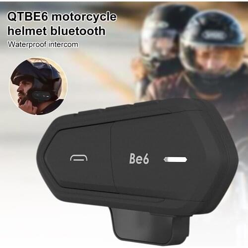 Motorcycle Helmet Intercom Bluetooth-compatible Headset Up To 1000m Hands-free Call Interphone Waterproof Wireless Helmet Earpho