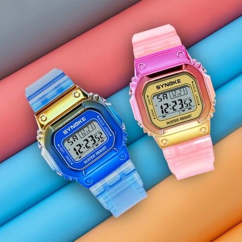 Fashion Square Watch For Women Led Electronic Silicone Strap Waterproof Sports Casual Digital Womens Watches Gifts Reloj Mujer