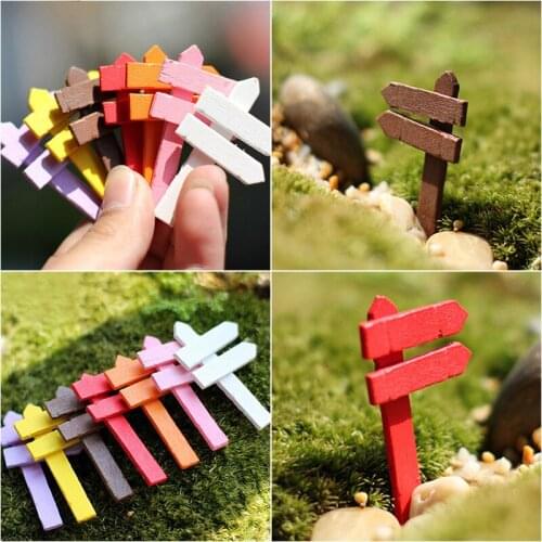 Colorful Cute Mini DIY Fence Guideboard Gardening Props Fence Craft For Moss Micro Landscape Decoration