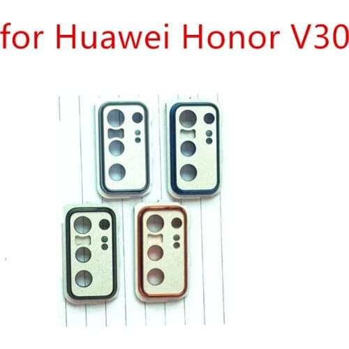 For Huawei Honor V30 Back Camera Glass Lens with Frame Main Rear Camera Lens with Frame Repair Spare Parts