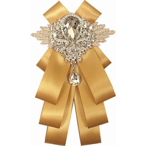 Mens Womens British Bow Ties Inlaid with Rhinestones Korean Version Groom Bestman Dress Collar Flower Banquet Wedding Jewelry