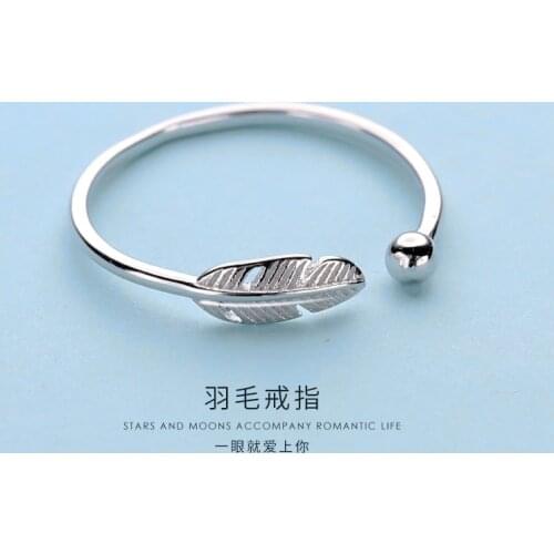 Charm Feather Finger Ring For Women Men Vintage Boho Knuckle Party Rings Punk Jewelry Girls Gift