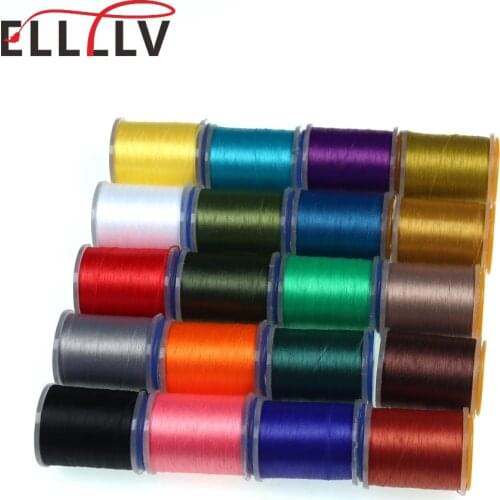 140D 100yards Fly Tying Line Fly Tying Thread Non Waxed 20 Colors