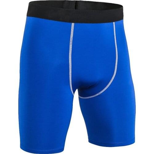 Mens Boys Tight Gyms Fitness Sporting Jogging Shorts Quick Dry Bodybuilding Traning Bottoms Blue