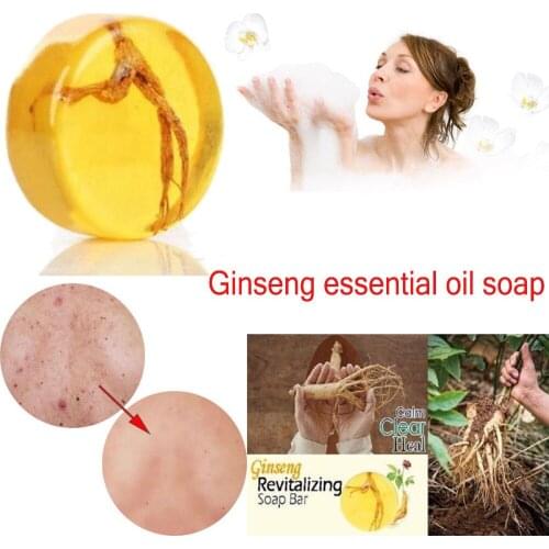 Soap Ginseng Revitalizing Soap Bar Psoriasis Eczema Anti Fungus Bath Whitening Soap Moisturizing Hydrating Deep Cleaning 2