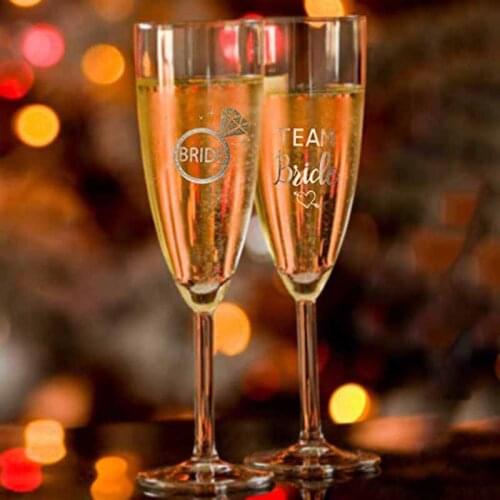 1pcs Team Bride To Be Bridesmaid Groom Wine Glass Tattoo Sticker For Bachelorette Hen Girls Party Bridal Shower Decoration A175