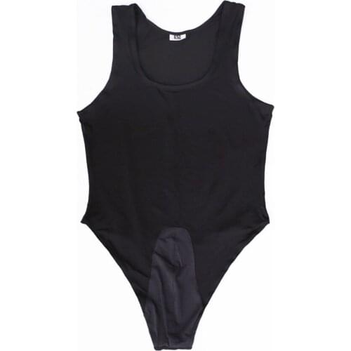 Sleeveless Elastics Bodybuilding Tank Top Men Penis Hole Convex Pouch Separate Bodysuit Hot Shapers Tanktop Fitness Muscle Shirt