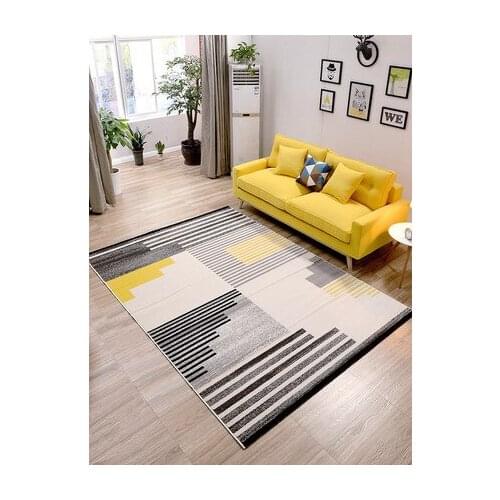 Simple Modern Living Room Coffee Table Bedroom Carpet Bedside Blanket Nordic Geometric Rectangular Household Coffee Table Mat