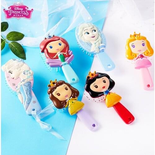 With Original Box Disney Frozen Comb Princess Rapunzel Belle Snow White Anna elza Hair Brush for Kids Baby Hair Care Nutcracker