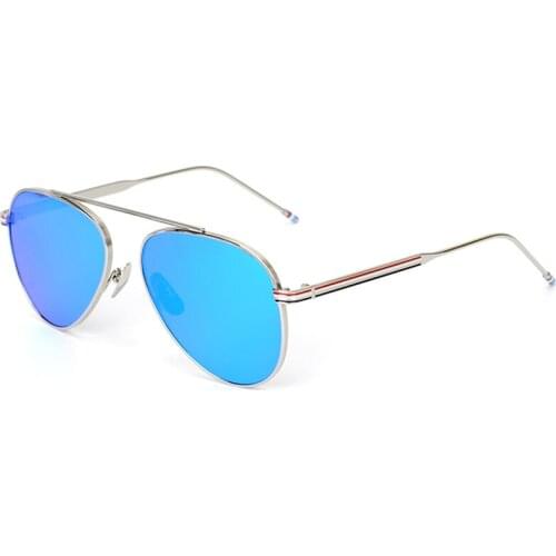 Vintage Big Size Alloy Pilot Sunglasses Windproof Design Punk Style Polarized Coating Lens Original Quality Women Man Eyeglasses