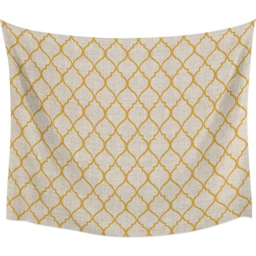 Country Style Morocco Yellow Tapestry Wall Hanging Home Wall Decor Blanket Bedroom Tapestry Yoga Mat