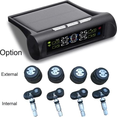 Smart Car TPMS Tyre Pressure Monitoring System Solar Energy TPMS Digital LCD Display Auto Security Alarm Systems