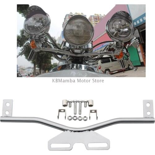Universal Motorcycle Light Bar Bracket Spot Fog Light Turn Signal Light Bar For Harley Honda Suzuki Kawasaki Cafe Racer Chopper