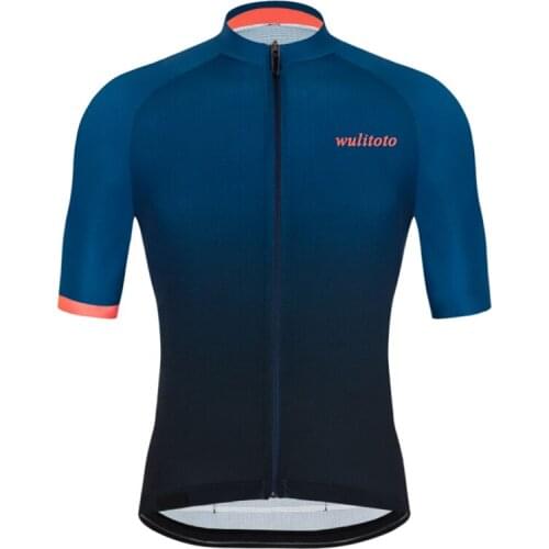 WULITOTO summer Short Sleeve MTB Cycling Jersey Quick dry Bicycle Top Shirt For Men