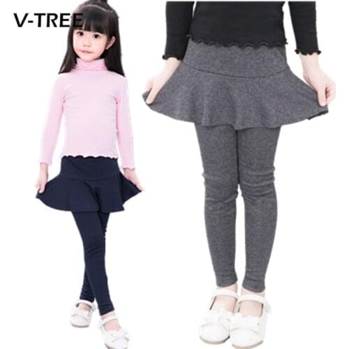 Vtree baby girls legging cotton skirt pants for girl cute candy color kids trousers children brand clothes baby leggings 2-10Y