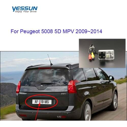 Yessun rear view camera For Peugeot 5008 5D MPV 2009~2014 backup camera/license plate camera/parking cam