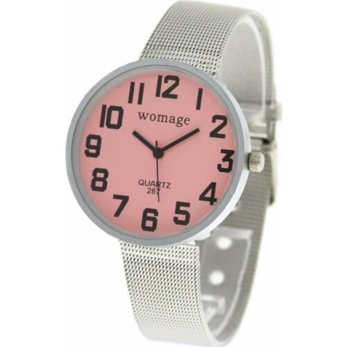 High Fashion Women Womage 267 Quartz Wristwatches Thin Wire Reticularis Watchband Watches Man Women Mesh Band Dress Watch