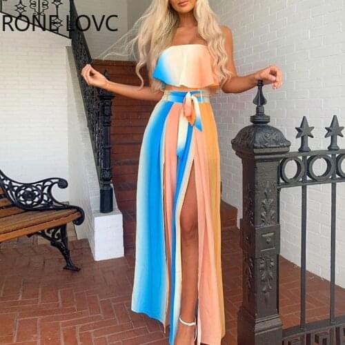 Women Off Shoulder Front Slit Colorblock Dress Maxi Dress Elegant Fashion Chic Party Dress