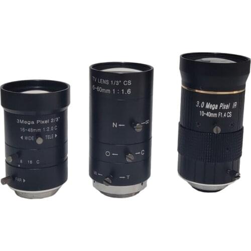 1 / 3 Inch Visual Industrial Camera Lens 3 Million CS Interface 6-60mm Manual Adjustable Zoom Long Working Distance