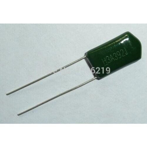 100pcs Mylar Film Capacitor 1000V 3A392J 3900pF 3.9nF 3A392 5% 1KV Polyester Film capacitor