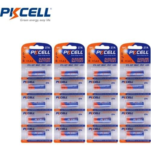 20Pcs/4pack MN27 27A A27 L828 27A 12V Battery primary Alkaline Battery For Doorbell Remote Control Flshalight Batteries PKCELL
