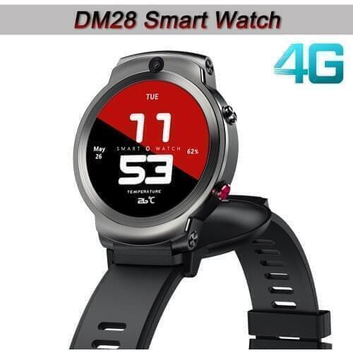 2021 DM28 4G Smart Watch Android 7.1 MTK6739 Smartwatch 3GB 32GB 2.0+8.0MP Dual Camera Face ID Watch Phone 1280mAh WIFI GPS